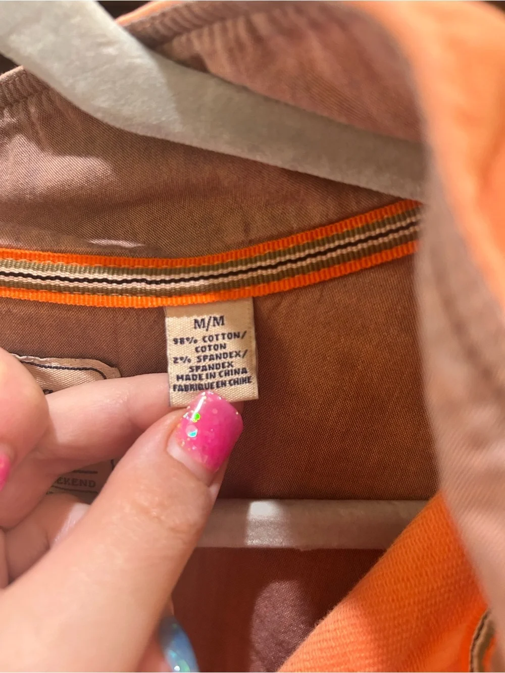 Tommy Bahama Orange Quarter-Zip Pullover EUC